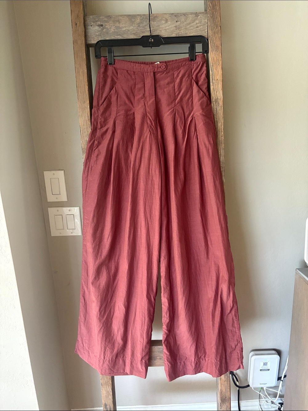 MIRTH Lecce Wide Leg Silk Blend Trouser Pants - Picture 3 of 7